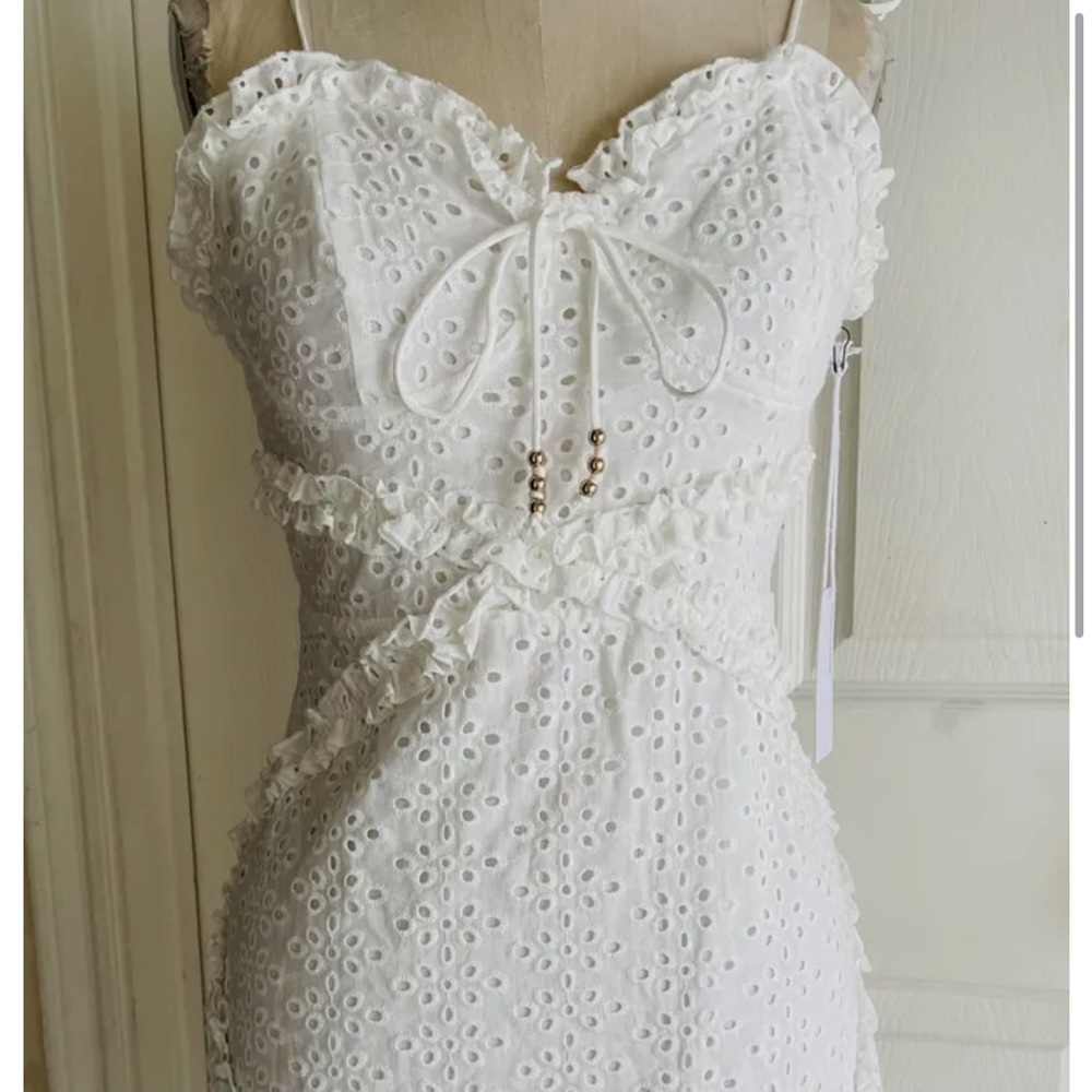 white eyelet summer dress
